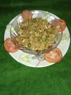 A picture of Cabbage matar sabji.