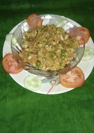 A picture of Cabbage matar sabji.