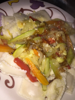 Una foto de Pasta con Salsa de Verduras