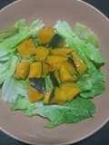 Salad Kabocha Dressing Lemon Menu Diet