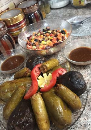 صورة لوصفة محشي كوسا باذنجان وفلفل