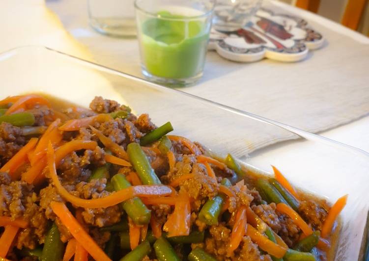 Langkah Membuat Orek daging sayur yang Lezat