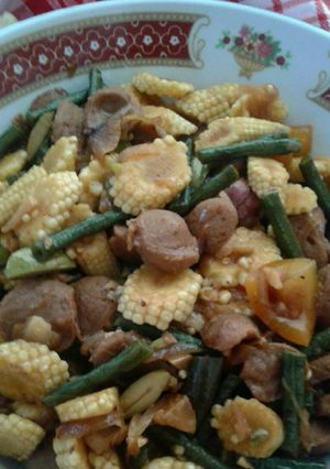 Foto resep Tumis putren kacang panjang baso ala kondangan