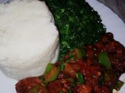 A picture of steamed sukuma wiki