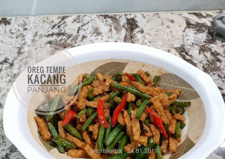 Bagaimana Membuat Oreg Tempe Kacang Panjang, Bikin Ngiler