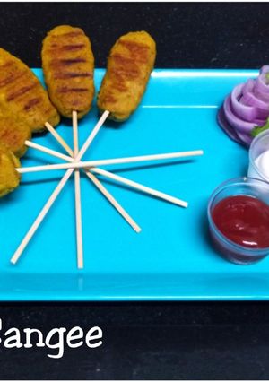 A picture of Elephant Foot Yam Kababs.