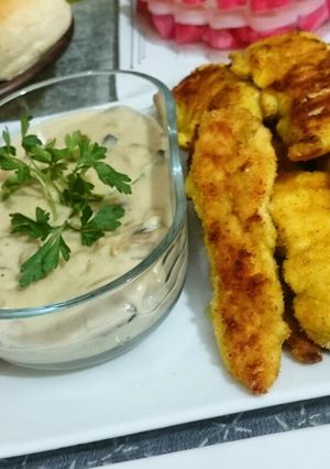 عکسی از دستور فیله سوخاری، سس قارچ، سیبزمینی تنوری