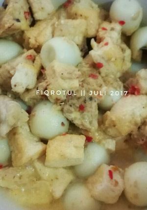Foto resep Kare telur puyuh tahu dan tempe