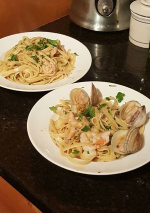 A picture of Linguine al Vongole .