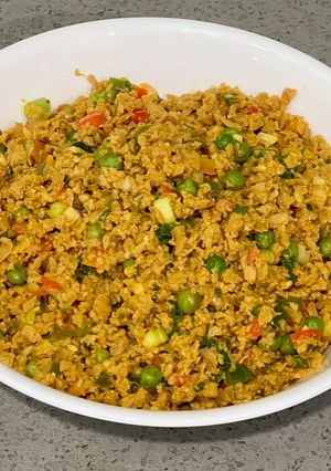 A picture of Nutri Soya Granules (Chura) Bhurji (Protein Rich Breakfast).