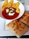 My Mexican chimmichangers. With Mexican white Sauce. 😘