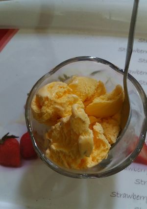 A picture of Mango Ice cream.