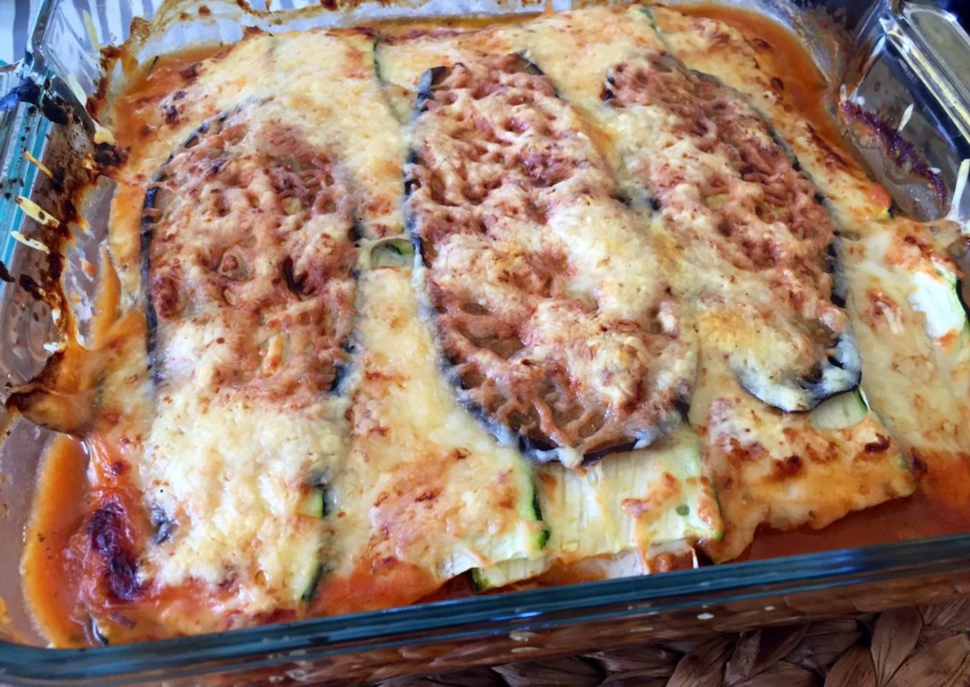 Moussaka de calabacín y berenjena