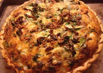 How to Make Tasty Baconspinach and mushroom quiche