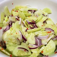 A picture of Sweet Cucumber Salad.