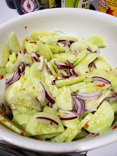 A picture of Sweet Cucumber Salad.