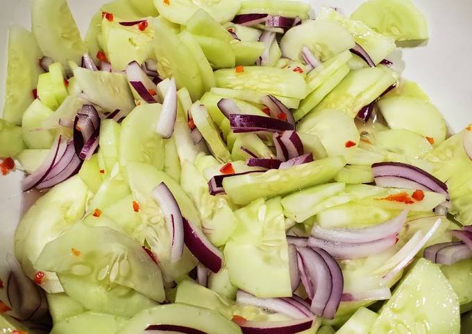Steps to Prepare Quick Sweet Cucumber Salad