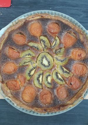 Une photo de Tarte Amandine Abricots Kiwis