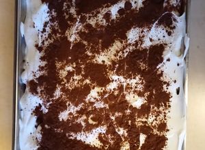 O poză a rețetei Tiramisu usor din fulgi de ovaz, miere, mascarpone.