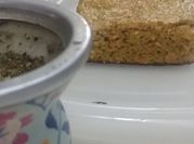 Una foto de budin de vainilla sin aceite