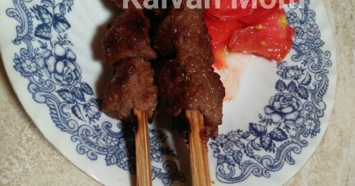 Resep Sate Maranggi Empuk Teflon Oleh Kaivan Mom Cookpad