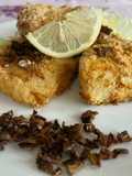 Baccalà Impanato e Funghi Champignon Fritto in Figgitrice ad Aria