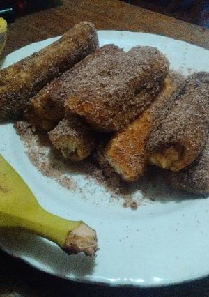Una foto de Rollos de plátano