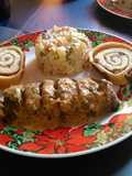 Bisteck de res relleno de queso en salsa de Estragón
