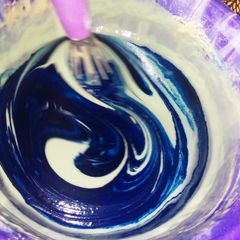 A picture of Blue vanilla batter.