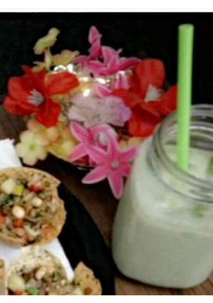 A picture of Green chutney buttermilk.