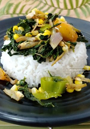 Foto resep Tumis Daun Singkong Jagung