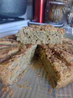 Una foto de Torta de manzana y canela, con harina de garbanzos (Sin TACC)