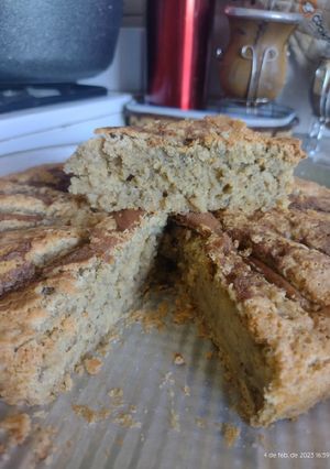 Una foto de Torta de manzana y canela, con harina de garbanzos (Sin TACC)