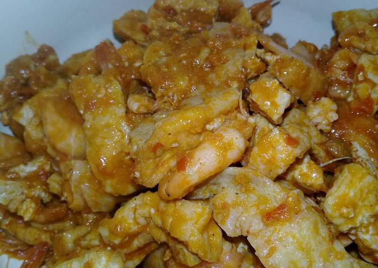 Bagaimana Menyiapkan Asam manis udang tahu Anti Gagal