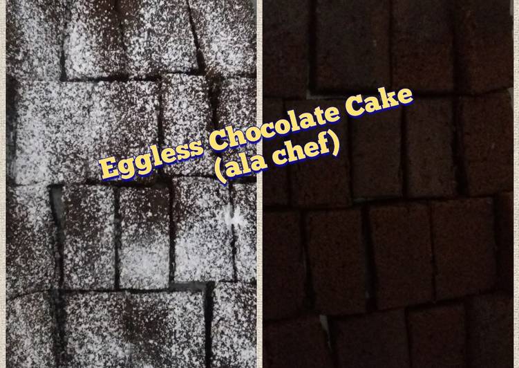 Eggless Chocolate Cake (ala chef)