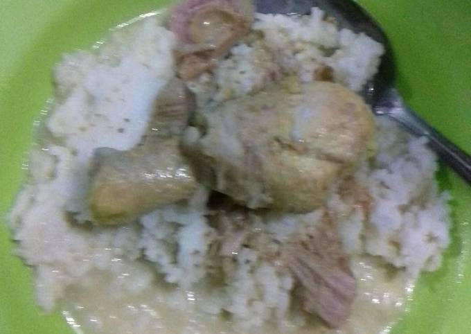 Resep  membuat Ayam sayur nangka  gurih