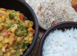 Una foto de Garbanzos al curry