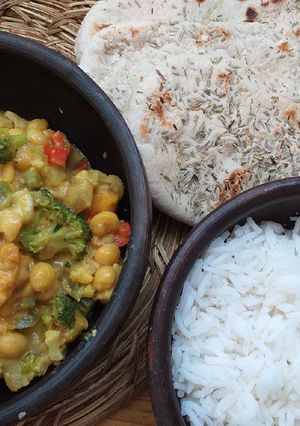 Una foto de Garbanzos al curry