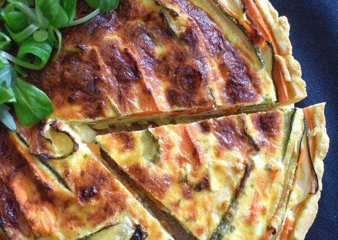 Tarte spirale aux carottes et courgettes