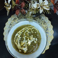 Spinach with paneer A picture of Spinach with paneer.