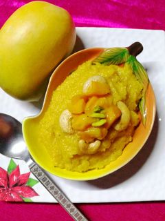 मैंगो शीरा (mango sheera recipe in Hindi) रेसिपी मुख्य फोटो