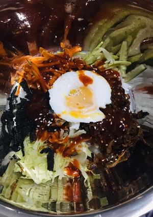 Foto resep Simple korean bibimbap