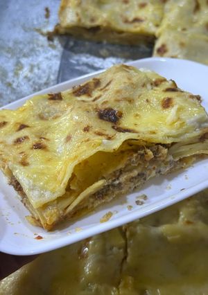 صورة لوصفة لزانيا حجم عائلي