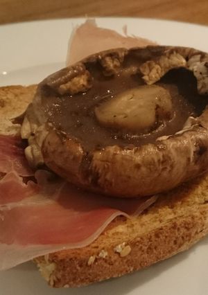 A picture of Portobello Mushroom on Toast.
