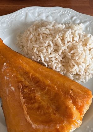 Hình của món Cá Haddock (Cá Tuyết Chấm Đen) 1 Nắng Xông Khói Áp Chảo.