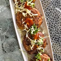 A picture of Tofu sweet potato raw banana cutlet.