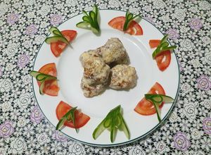 Hình của món SP.0717 - Thịt Heo Xay Chiên Giòn Xốt Mayo Cam.