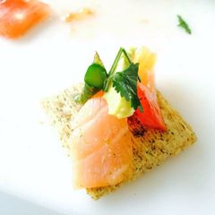 A picture of Smoked salmon appetizer.