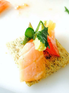 A picture of Smoked salmon appetizer.