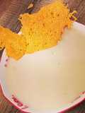 Soupe de topinambours et tulle de mimolette